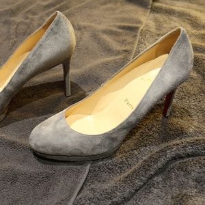 Grey Christian Louboutin Pigalle Follies Suede